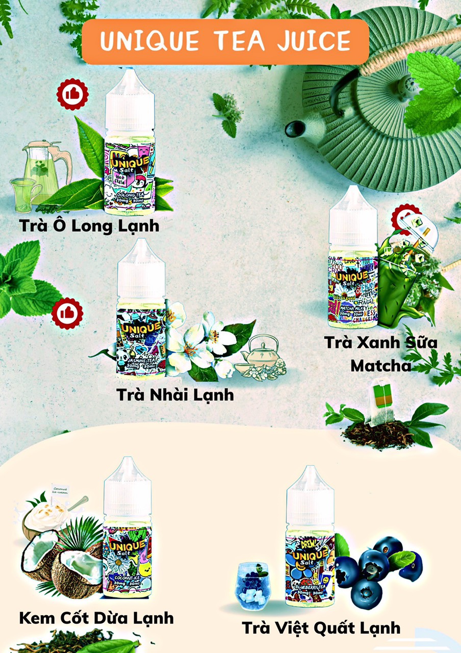 Unique Tea Juice Saltnic 30ml/30mg - Vape Pod Hà Nội